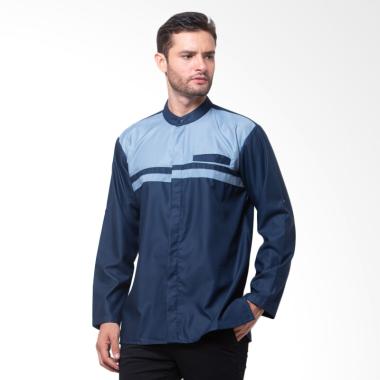 Allev Mahdi Long Shirt Baju Koko - Dongker