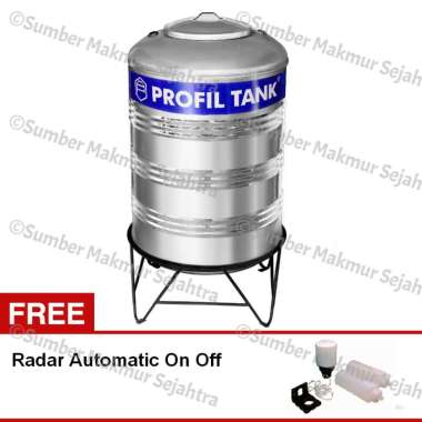 Tangki Air / Tandon / Toren Profil Stainless 960 Liter - PS 1100 Silver