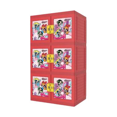 Naiba MPC Printing PPR Power Puff Girl Plastik Lemari Pakaian Anak