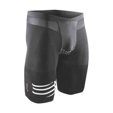 Compressport Men TR3 Brutal Short Celana Lari Pria - Black