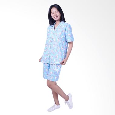 Mama Hamil BD 238 Baby Doll Hello K ... Setelan Baju Hamil - Biru