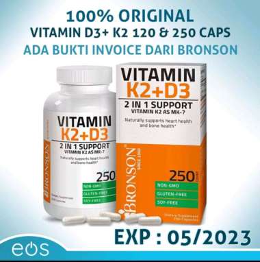 Bronson Vitamin K2 + D3 - isi : 250 EXP 2023