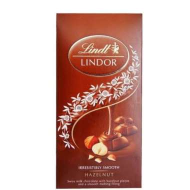 LINDT LINDOR SINGLE HAZELNUT 100GR