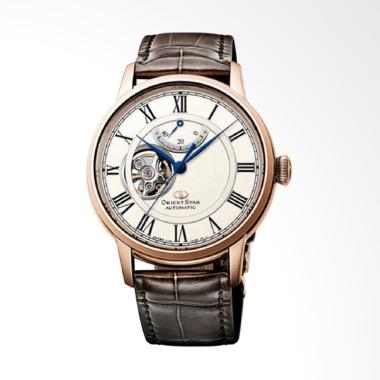Orient Star Mechanical Classic Crocodile Leather Strap Jam Tangan Pria - Rosegold [RE-HH0003S00B] Ro
