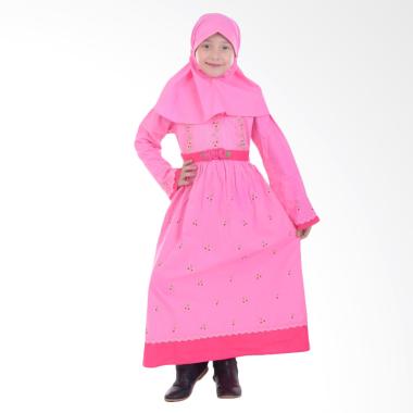 Jesca and Paul Clara 206 Gamis Baju Muslim Anak - Pink