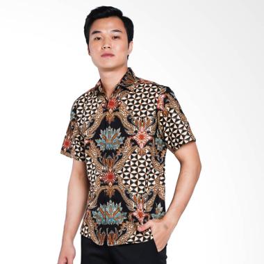 Batik Arjunaweda Men Hem Batik Pisa ... k Pria - Hitam [53079038]