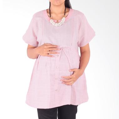 HMILL 1600 Baju Blouse Ibu Hamil dan Menyusui - Pink