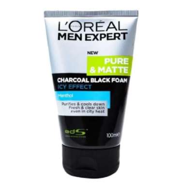 LOREAL MEN P&M CHRCL BLCK FOAM ICY 100ML