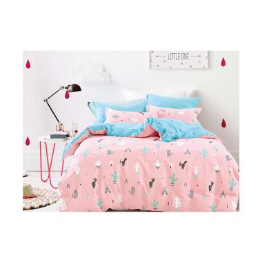 Leven Cotton Celine Bedroom Fitted ... ang Set Sprei - Soft Pink