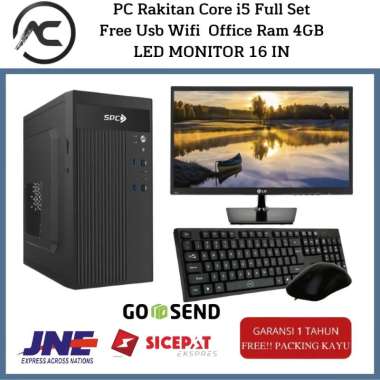PC Rakitan Core i5 Full Set / Free Wireless Wifi / Office / INTEL CORE I5 650 / 4 GB DDR3 / VGA ONBO