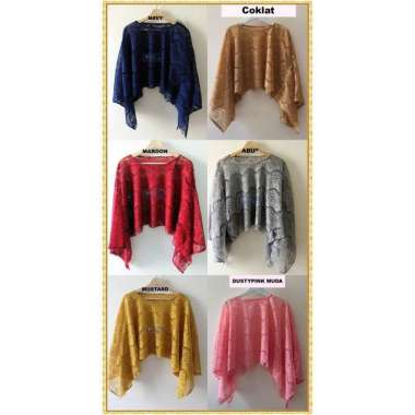 (Ada RealPict) Cape Brukat Only Renda Gliter Premium Tebal ada Blink'' +Tangan Dijahit ! Terbaru DUS