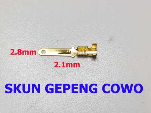 Skun Gepeng 2.8mm Cowo male Kecil / Soket / Skun Motor / Skun kabel gold