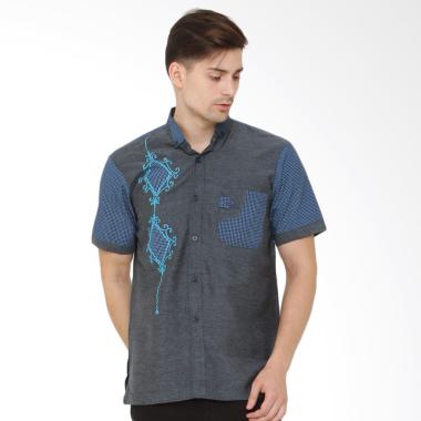 JAVA SEVEN Baju Koko Pria Tangan Pendek - Abu Kom [JSR 010]