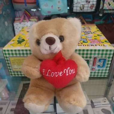 BNK BONEKA BERUANG BEAR LOVE 6 VONEL M coklat