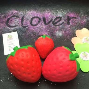 STRAWBERRY JUMBO SQUISHY - squishi stroberi strawberi replika ibloom
