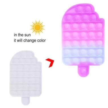 POP IT CHANGE COLOUR UV LIGHT PASTEL RAINBOW UNICORN - among us popit - Ice cream