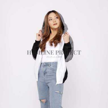 Hemline Project Jaket Parasut Hoodie Wanita - Anais Grey S-M