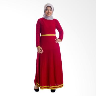 MIMUMOO Pitara Gamis Kaftan Abaya Dress Terusan Muslimash Syar'i - Red