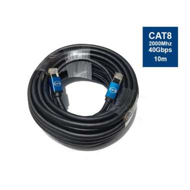 Kabel Round Cat 8 Patch Cord 10 Meter Ethernet UTP Cable Cat8 10M