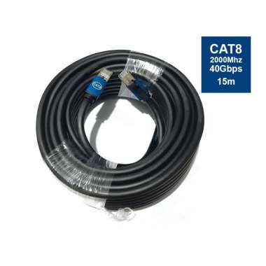 Kabel Round Cat 8 Patch Cord 15 Meter Ethernet UTP Cable Cat8 15M