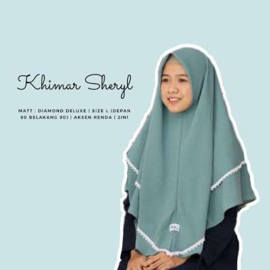 Jilbab Segi Empat Kerudung Segiempat Syari Jumbo Instan Renda Non Pet Bolak Balik Diamond Sheryl Put