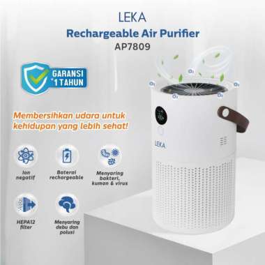 LEKA AP7809 Portable Air Purifier (Rechargeable) - HEPA12 Filter HEPA Anion Ion Negatif