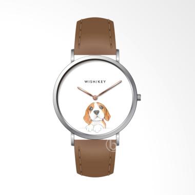WISHKEY WK6012S-06A Poppy Beagle Jam Tangan Wanita [Original] Brown Silver