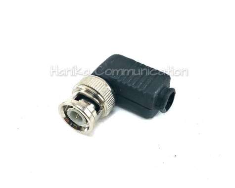 Konektor BNC Male to RG58 Kabel Coaxial Tekuk