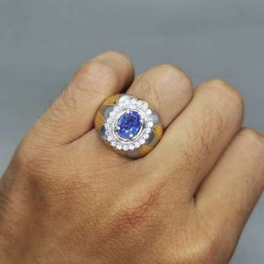 Batu Cincin Asli Blue Safir Selon Ceylon Bagus