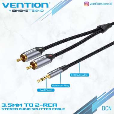 Vention Kabel Audio 3.5mm to RCA 2 Male For Speaker Premium Series BCN 10 Meter
