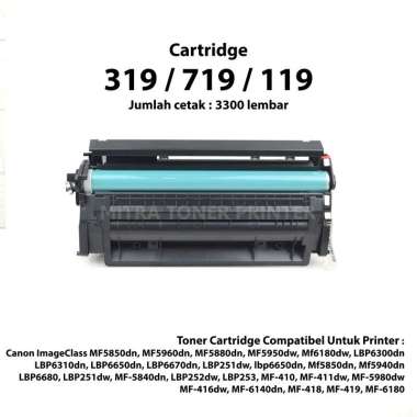 Toner Cartridge Universal Untuk printer Canon MF5850, LBP6300dn,LBP251dw, MF-416dw hitam