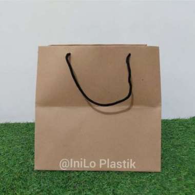 Paper Bag 31x31x31 Craft Coklat Polos Paper Bag Tali Kur [10 pcs]