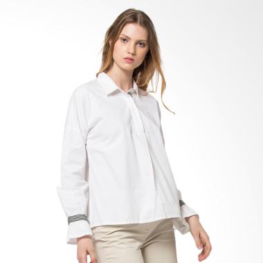 The Executive 5-BLWDYN118D089 Long Sleeve Blouse Wanita - Off White