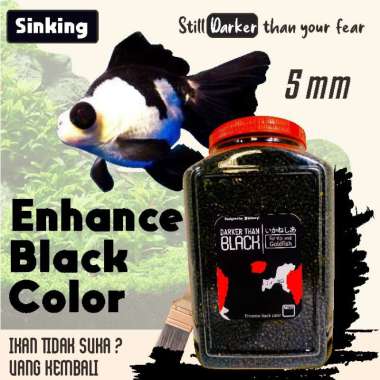 Ikanesia Darker Than Black Naikan Hitam Pakan Pelet Makanan Ikan Mas Koki Koi (5 mm) SINKING