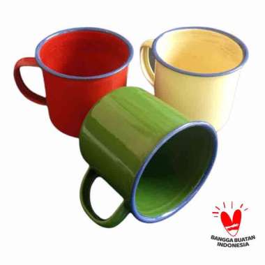 Gelas Cangkir Jadul Unik Enamel Mug Jadul 7cm Per pcs