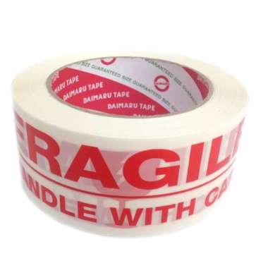 Lakban FRAGILE Daimaru 2 Inch x 100 Meter Fragile Putih