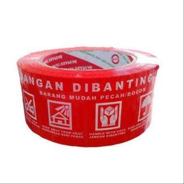 Lakban FRAGILE Daimaru 2 Inch x 100 Meter Fragile Merah