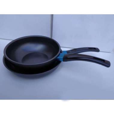 SET Fry Pan 18 cm dan Panci 16 cm ANTI LENGKET ORI 100% Multicolor
