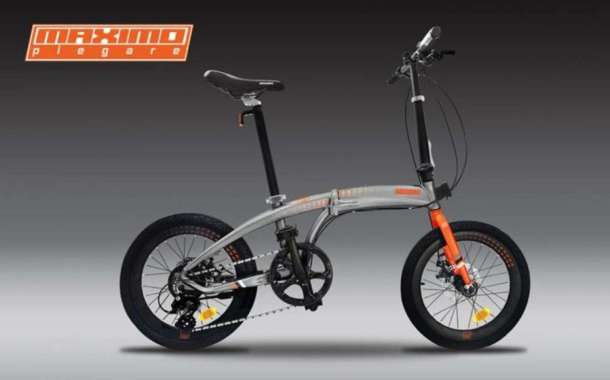 Maximo Piegare Cyclo Bx8 3.0 Sepeda Lipat [20 Inchi/8 Speed] Silver - Orange