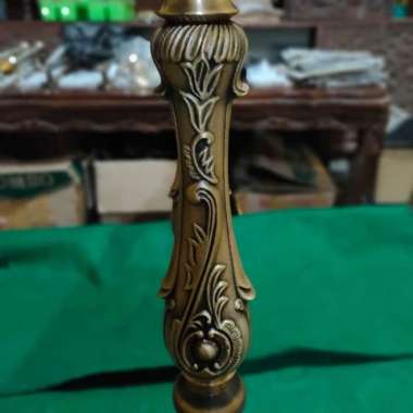 Handle Pintu Rumah Kuningan Motif Batik 80 cm Asli Kuningan