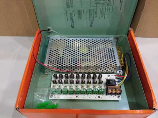 Power Supply Central CCTV 12V 10 A with Box Pane