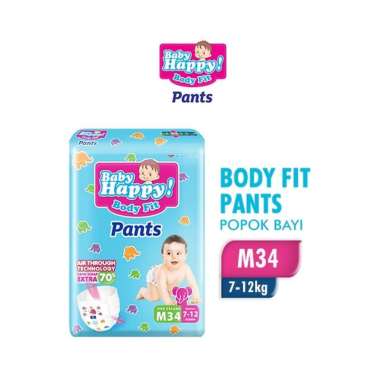 Promo Harga Baby Happy Body Fit Pants M34 34 pcs - Blibli