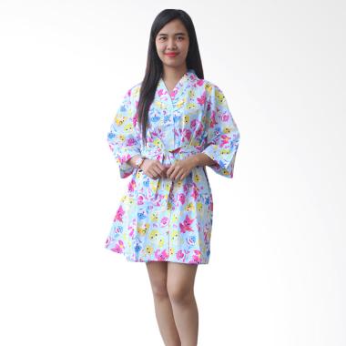 Aily AJ011 Kimono with Belt Motif Shark Setelan Baju Tidur Wanita