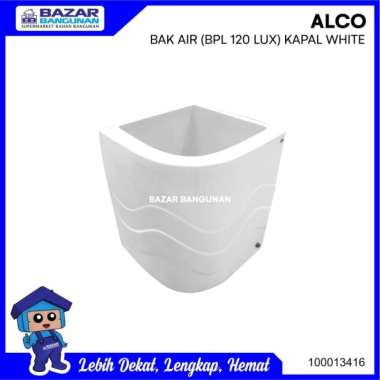 BAK AIR MANDI SUDUT ALCO LUXURY FIBER GLASS 120 LITER 120 LTR WHITE