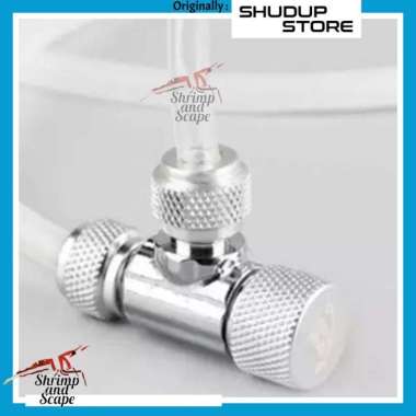 Kran Co2 DIY / Keran Presisi Flow Control Aquascape Needle Valve Double Head