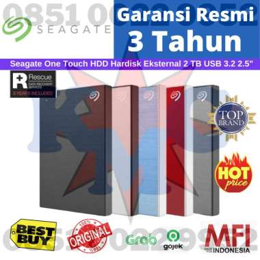 Seagate One Touch HDD / Hardisk Eksternal 2TB Blue