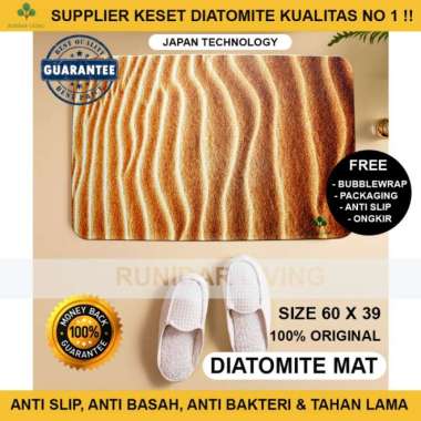 Keset | Mat | Keset Batu | Keset Anti Slip | Keset Diatomite - NATURE - Yellow Sand ORIGINAL 100 % M