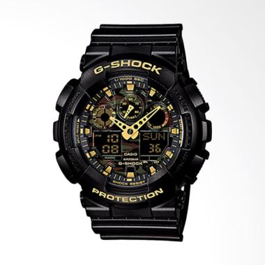 CASIO Resin Band G-Shock Jam Tangan Pria - Hitam [ GA-100CF-1A9] Hitam