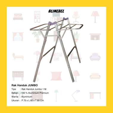 Rak Handuk Aluminium Jumbo 1M