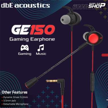 DBE GE150 / GE-150 with Detachable Microphone - Gaming Earphone